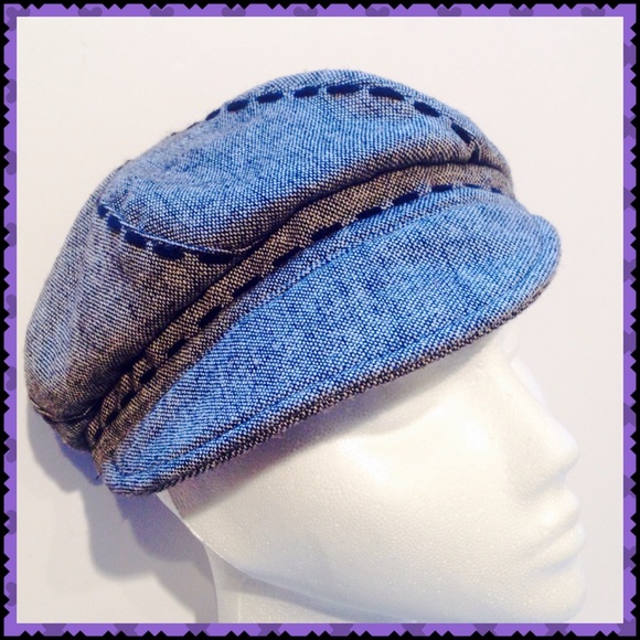 AUGUST Accessories - ⚜️ 22 BLACK & WHITE WITH BLACK ACCENT FIDDLER'S HERRINGBONE CAP WITH BRIM